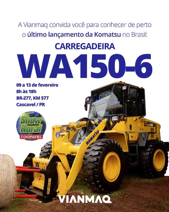 Lançamento WA150-6 | Vianmaq