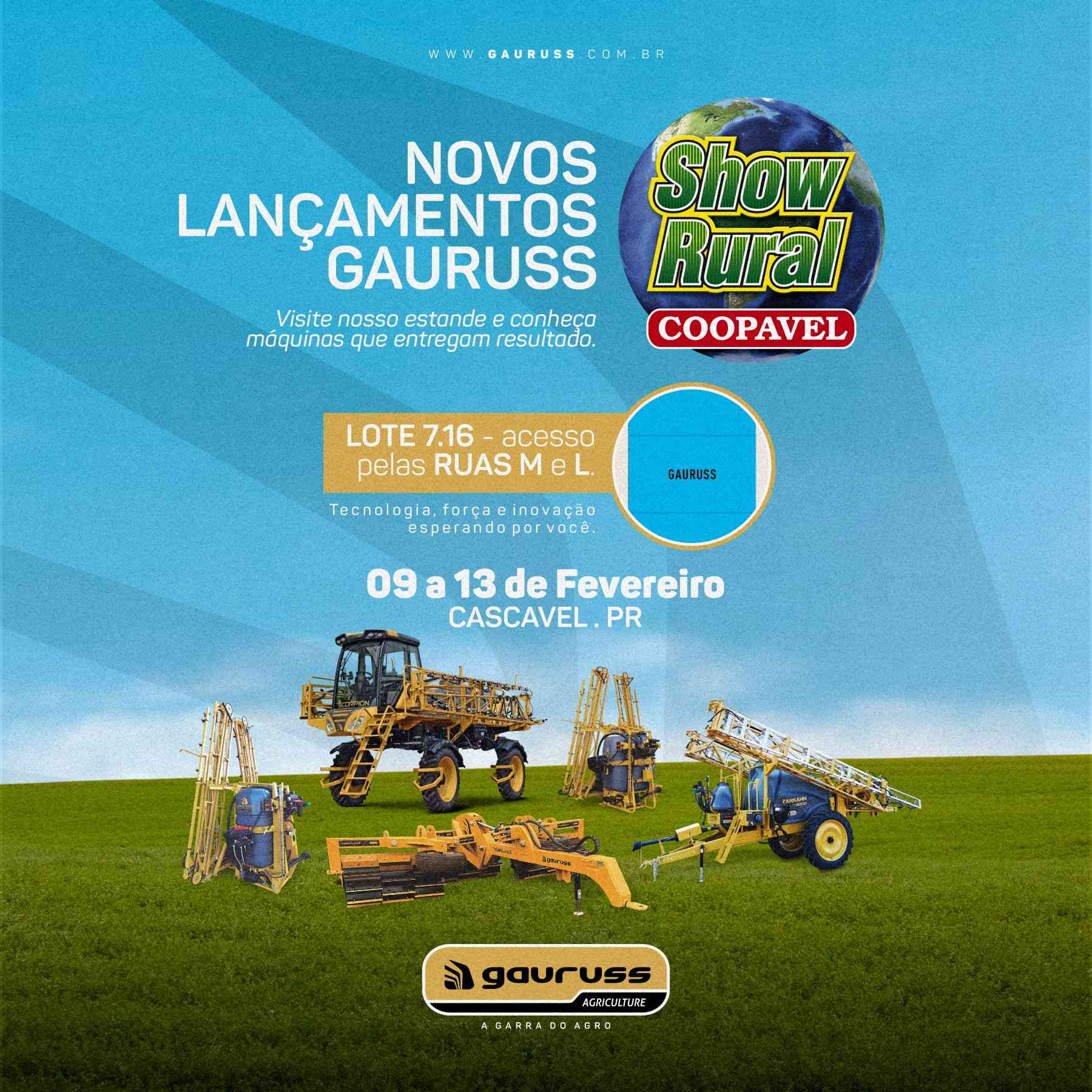 Novos lançamentos Gauruss Agriculture