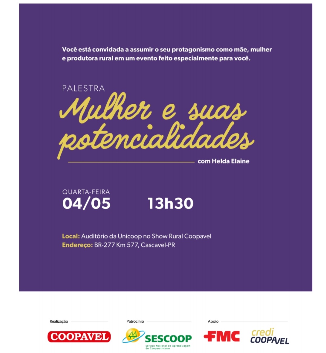 Coopavel oferece evento especial para mulheres nesta quarta-feira
